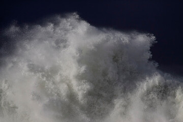 Fototapeta na wymiar Big stormy sea wave splash