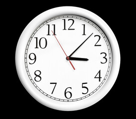 Traditional clock face isolated on a black background