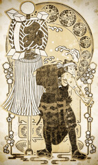 浮世絵　火消し　その14 　レトロバージョン	