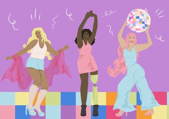 Group of girls dancing