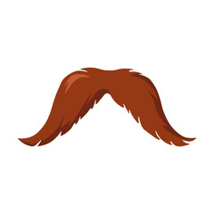 Cartoon Mexican traditional symbol. Flat vector illustration. Colorful male mustache. Culture, travel, Mexica concept