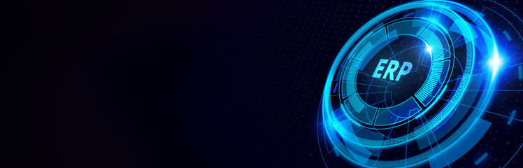 Business, Technology, Internet and network concept. Enterprise resource planning ERP concept. 3d illustration