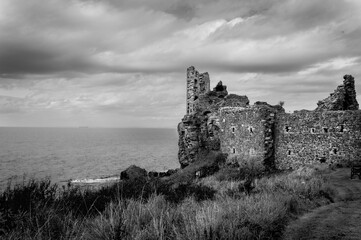 Obraz premium Dunure Castle near Ayr Scotland