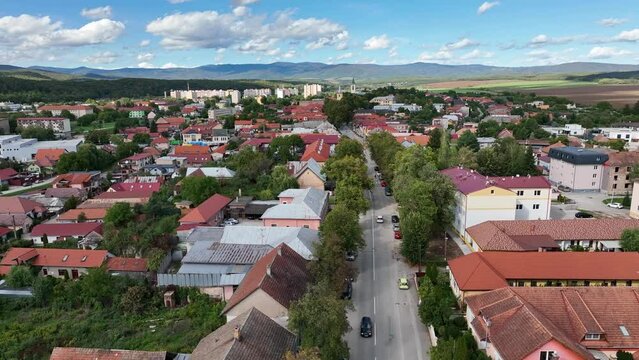Aerial view of the city of Moldava nad Bodvou in Slovakia