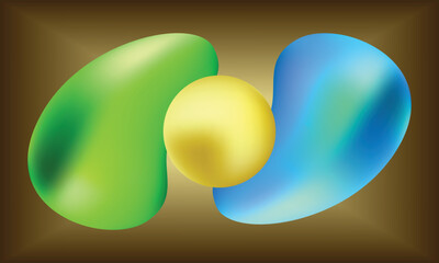 Optical illusion love, vector drawing