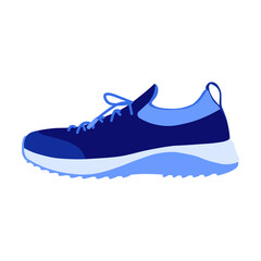 Footwear flat picture for web design. Cartoon stylish seasonal summer running sneakers isolated vector illustration