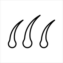 Simple skin and hair line icon. Symbol and sign vector illustration design on white background. EPS 10