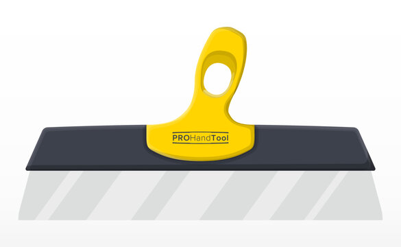yellow putty knife on white background clip art preview