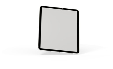 Realistic horizontal black tablet pc pad computer mockups