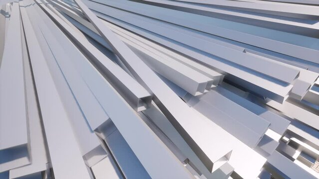 Metal rectangle pipe industrial tools profile pipeline equipment 3d style 4k