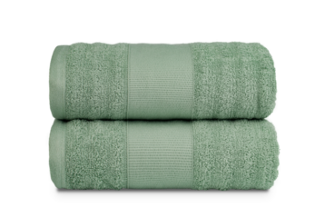 multi-colored Terry cotton bath towels, isolate on a white background