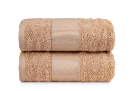 multi-colored Terry cotton bath towels, isolate on a white background