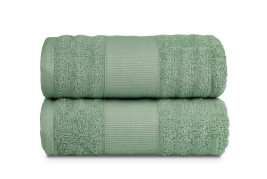 multi-colored Terry cotton bath towels, isolate on a white background