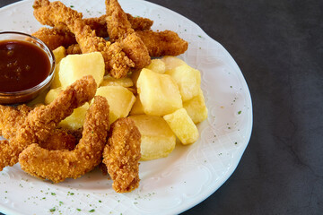 panko battered chicken breast strips