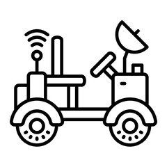 Moon Rover Line Icon