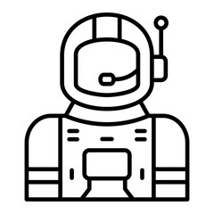 Astronaut Line Icon