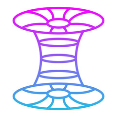 Wormhole Line Gradient Icon