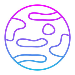 Mercury Line Gradient Icon