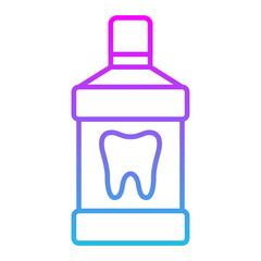 Mouthwash Line Gradient Icon