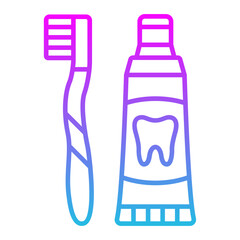 Dental Hygiene Line Gradient Icon