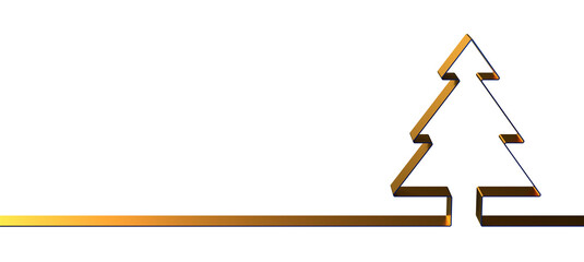 merry christmas card modern 3d minimal tree