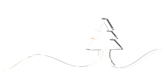 abstract christmas tree 3d rendering