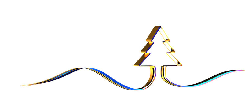 Christmas new year abstract 3d low poly tree card