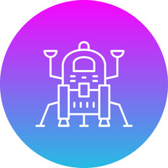 Obraz premium Lander Gradient Circle Line Inverted Icon