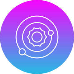 Orbit Gradient Circle Line Inverted Icon