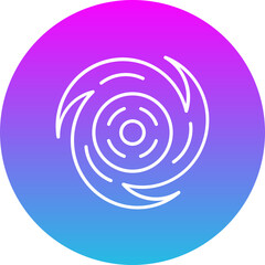 Galaxy Gradient Circle Line Inverted Icon