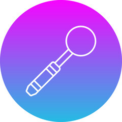 Mouth Mirror Gradient Circle Line Inverted Icon