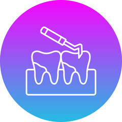 Scaling Gradient Circle Line Inverted Icon