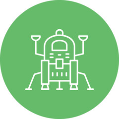 Lander Multicolor Circle Line Inverted Icon