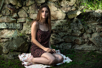 Young woman in a garden