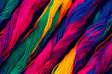 Close up rope texture in line shape  patterns for background. colorful ropes. colorful and interesting pattern. seamless pattern