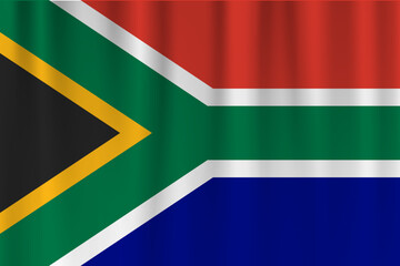 Vector flag of South_Africa. South_Africa waving flag background.