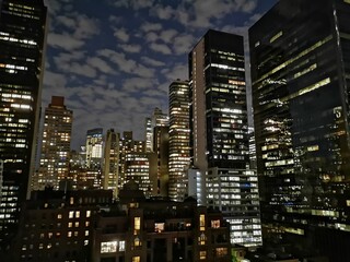 Fototapeta na wymiar skyscrapers at night