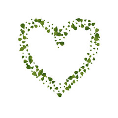 Grassy Foliage Tree Vector White Background