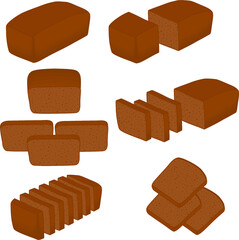 Various sweet tasty baked bread