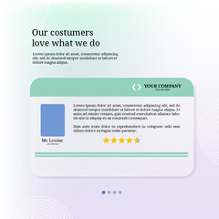 Obraz premium Creative web testimonial concept