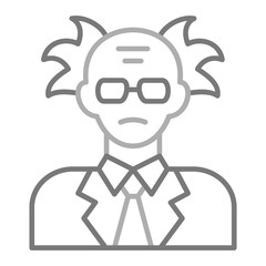 Scientist Greyscale Line Icon