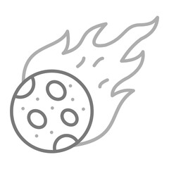 Comet Greyscale Line Icon