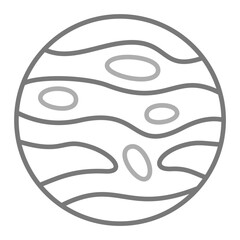 Venus Greyscale Line Icon