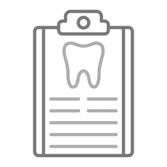 Fototapeta premium Dental Record Greyscale Line Icon