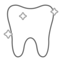 Tooth Greyscale Line Icon