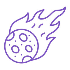 Comet Multicolor Line Icon