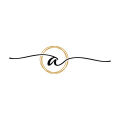 Obraz premium Letter A Beauty Initial Logo Template