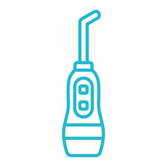 Dental Irrigator Multicolor Line Icon