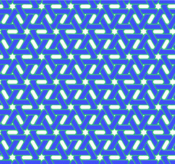 Glowing Blue Green Pipe Geometric Interconnected Triangle Pattern Background Vector Illustration
