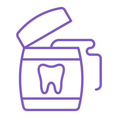 Dental Floss Multicolor Line Icon